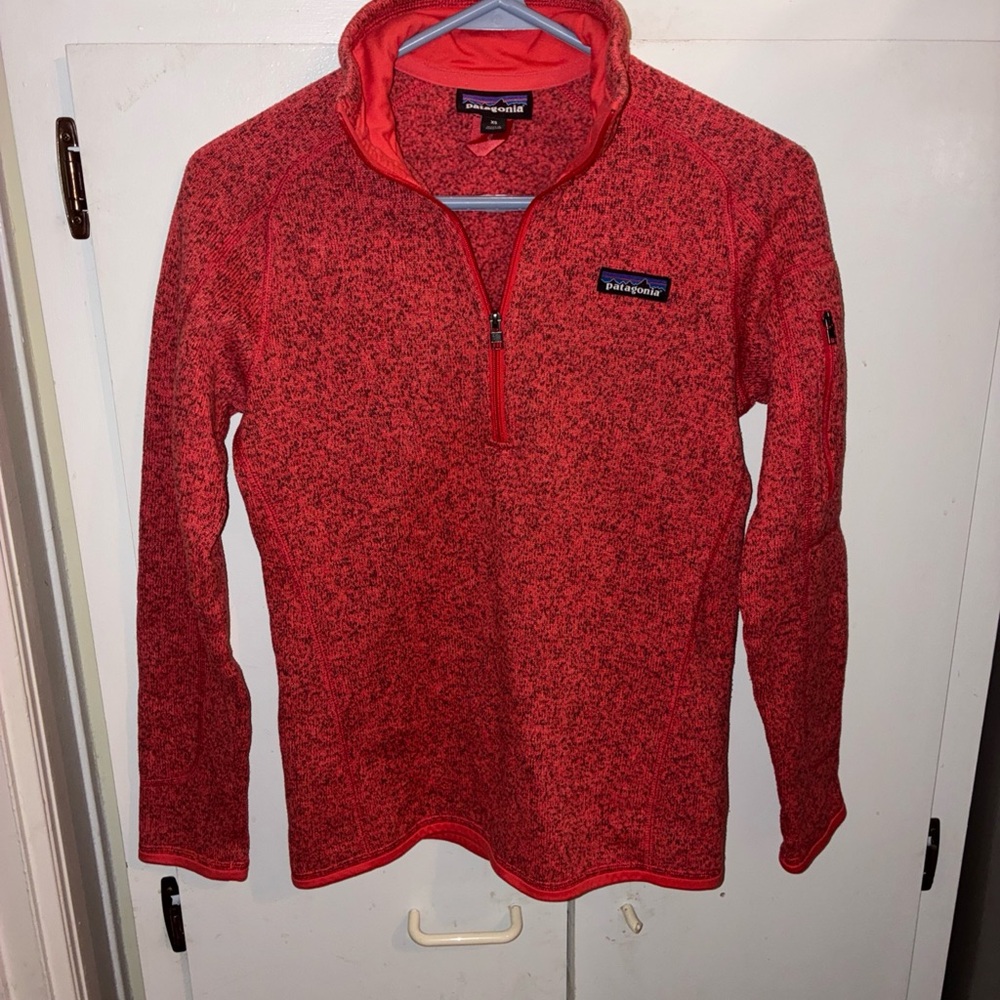Patagonia Marled Half-Zip Fleece burnt orange xs rust better sweater womens